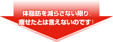 体脂肪が減ってないのだから、痩せたとはいえませんよね！？